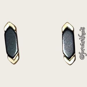 Bundle Sale 3 for $15 | Gold-Tone Earrings with Black Center